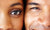 boy and girl eyes closeup