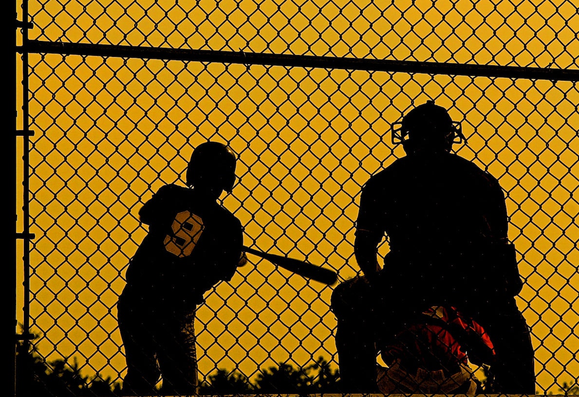 kids playing baseball