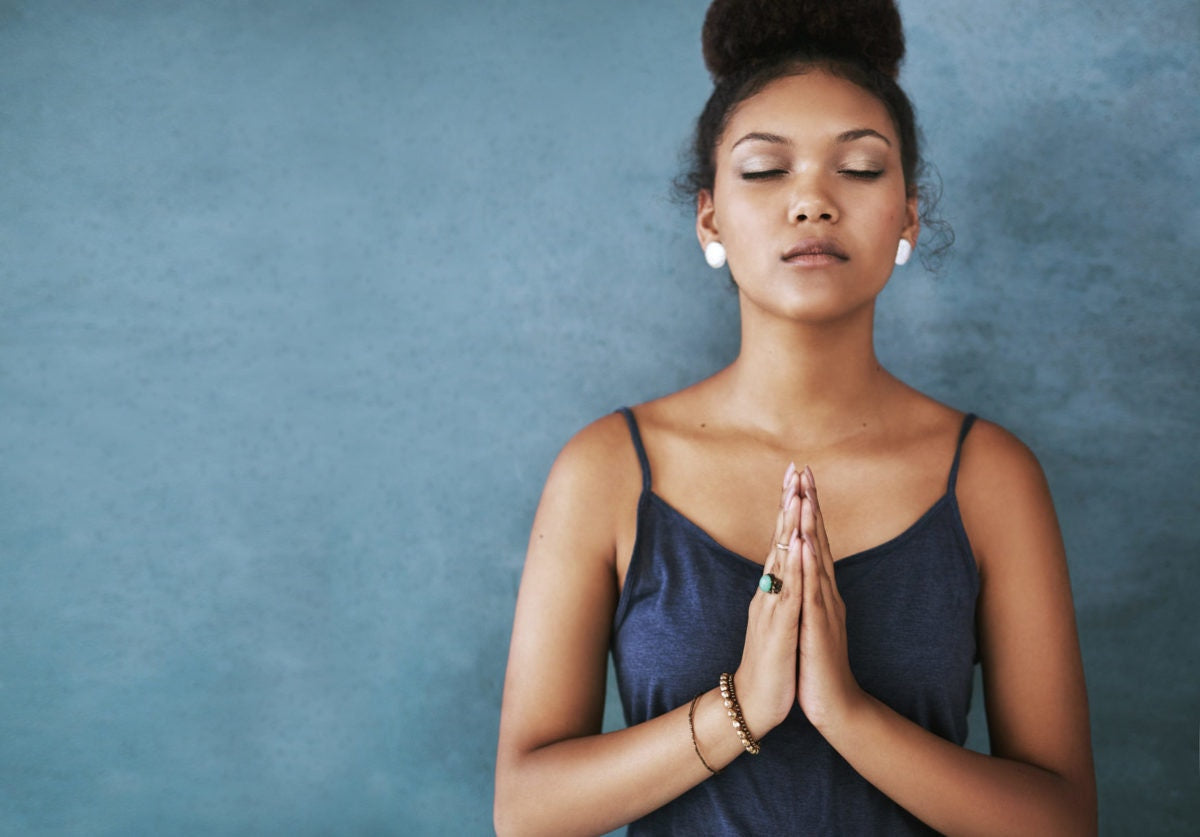 A lady doing yoga