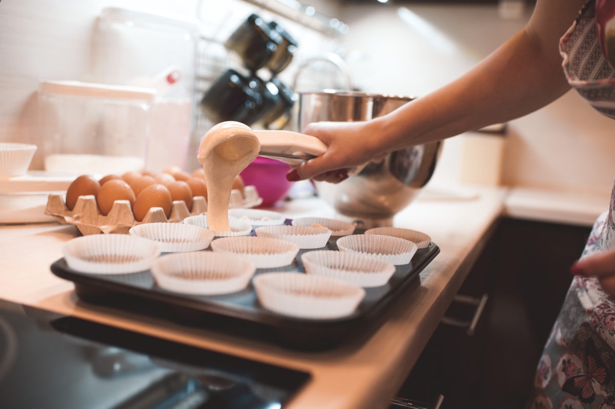 Making cup cake