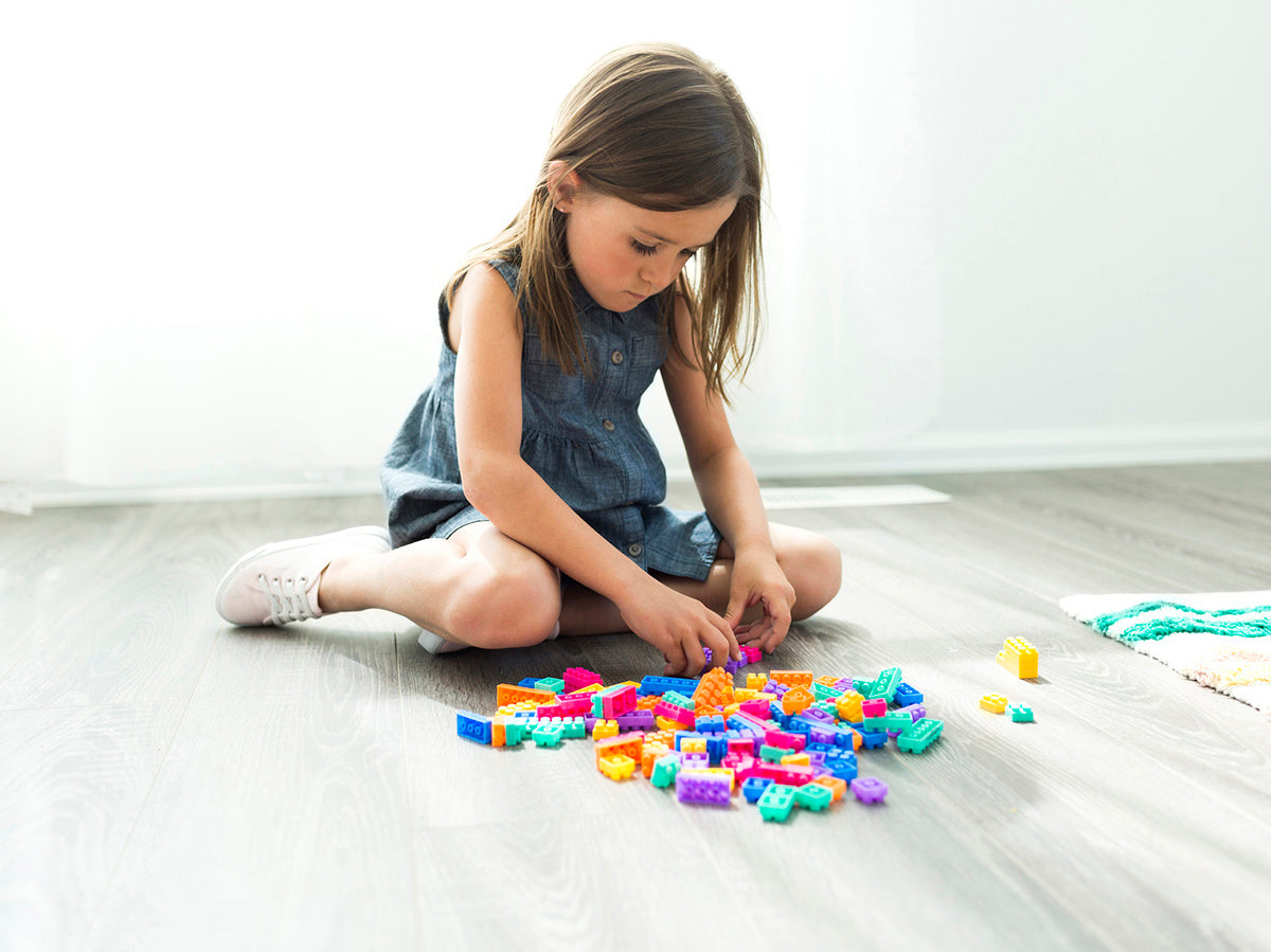 A child playing with blocks