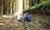 three boys in the woods looking at the ground