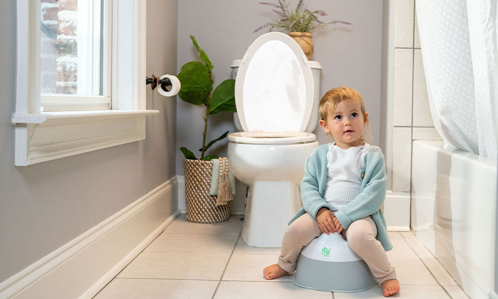 baby in bathroom