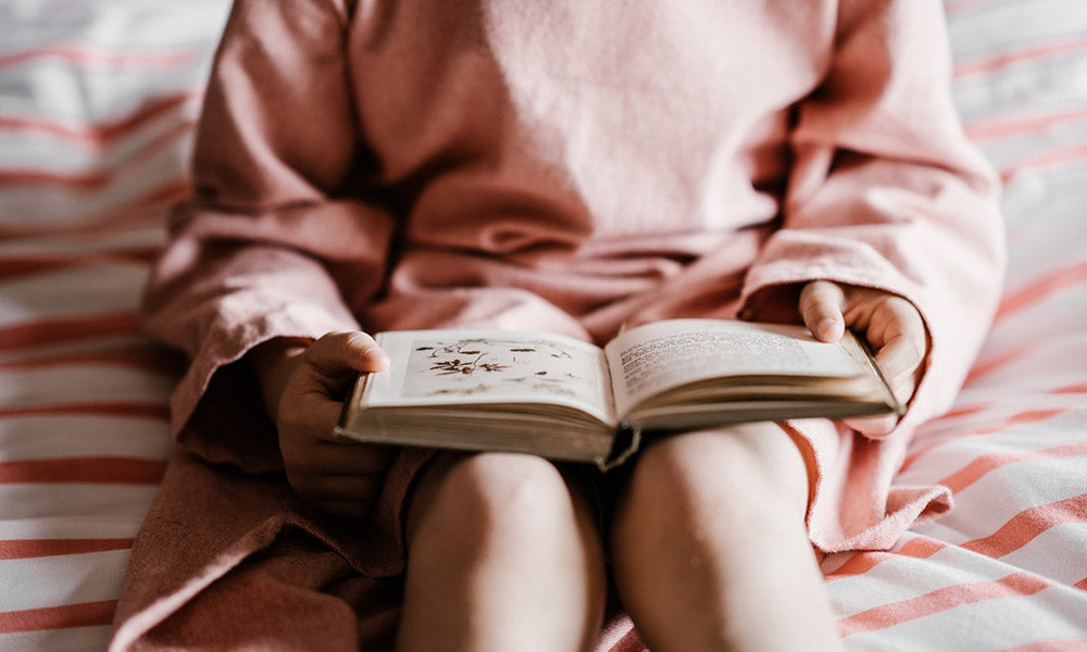 girl reading a book