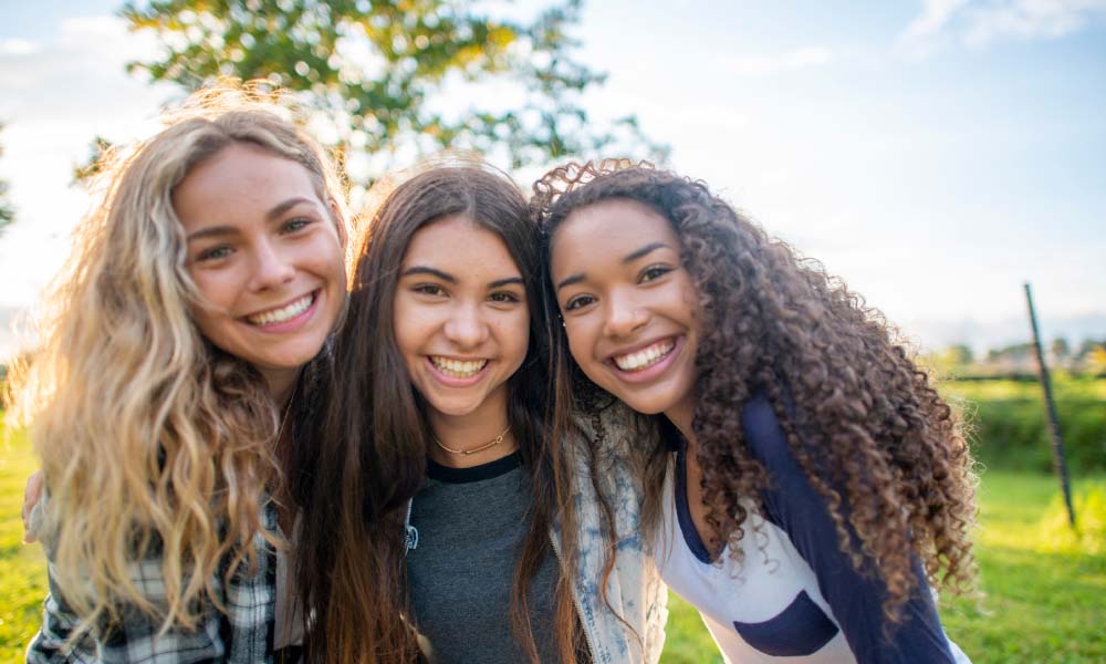 three teenagers